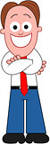 Cartoon Businessman Happy