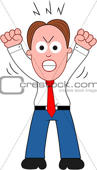 Image 5702894: Cartoon Businessman Angry from Crestock Stock Photos