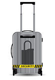 Lock symbol on suitcase