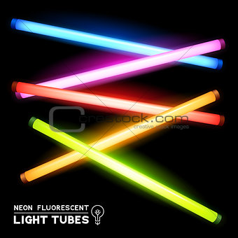 Neon Fluorescent Light Tubes