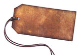 Blank brown leather tag