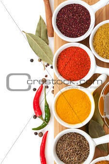 Various spices selection