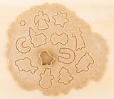 Gingerbread dough for christmas cookies
