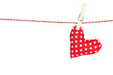 Heart shaped toy hanging