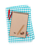 Blank notepad  with spices around
