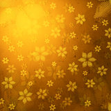 striped flowers in brown old paper background