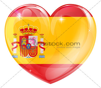 Spain flag love heart