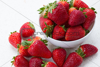 Pile of strawberries  in plate