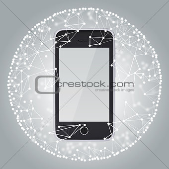 Smart phone and sphere consisting of connections