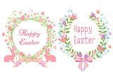 Happy Easter cards, vector