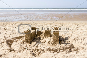 Sand Castle on the Beach, North Sea, Netherlands
