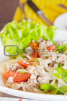 spicy salad, asian food