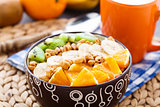 Granola with tropical fruits