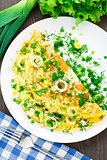 Omelette with fresh herbs