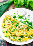 Omelette with fresh herbs