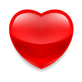 Red glass heart