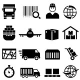 Shipping and cargo icons