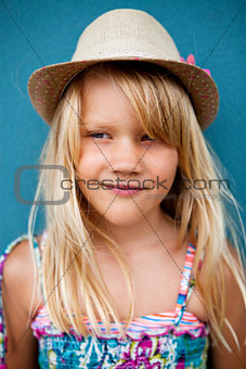Cute happy young girl