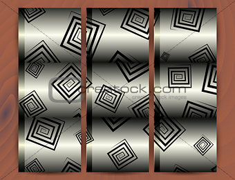 seamless pattern with geometric elements in retro style on the stand