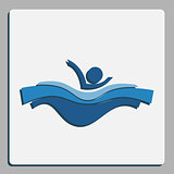 symbol of swimming pool for web and mobile application