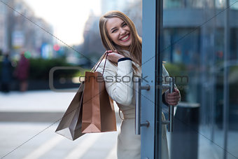Woman with bags