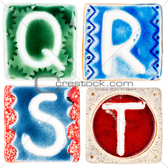 Handmade ceramic letters 
