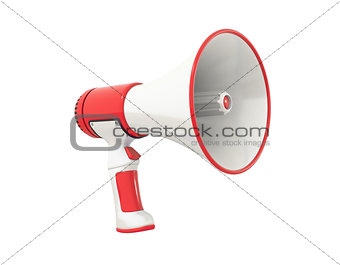 Megaphone red perspective