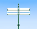 Classic Sign Post with six Signs sky