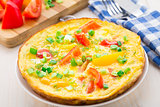 Omelette with vegetables