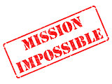 Mission Impossible -  Red Rubber Stamp.