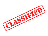 Classified -  Red Rubber Stamp.