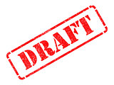 Draft inscription on Red Rubber Stamp.