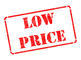 Low Price - Inscription on Red Rubber Stamp.