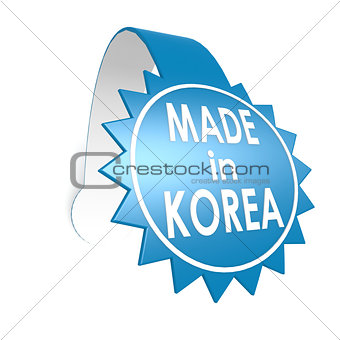 Made in Korea star label