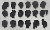Human Silhouettes with Clipping Path