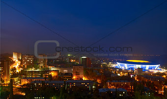night time in Donetsk