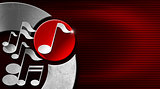Music Metal and Red Business Card