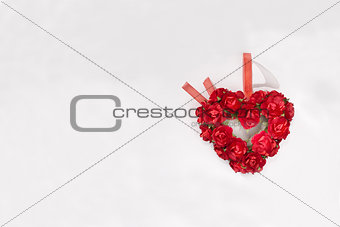 Valentine day background with heart and roses