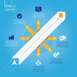 Business Infographic: Timeline style, with original icons.