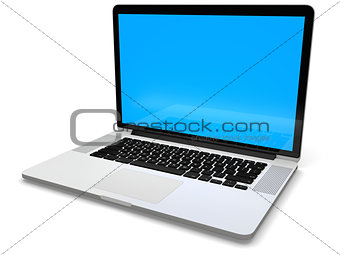 Laptop with white screen