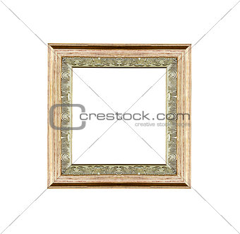 Empty wooden vintage frame