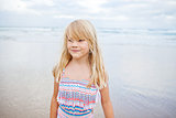Cute young girl at beach