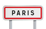Paris road sign