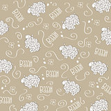 Cute seamless pattern with sheeps