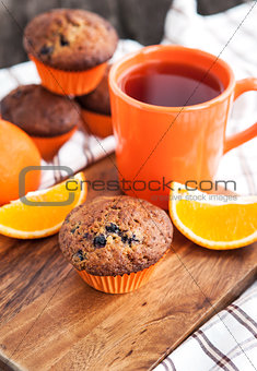 Fresh orange berry muffins