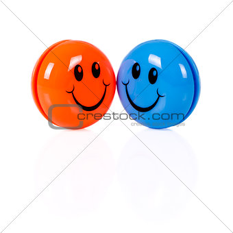 Couple of colorful smileys