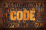 code word on number background