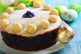 English Easter cake closeup.