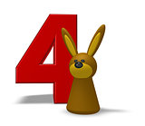 number four and rabbit