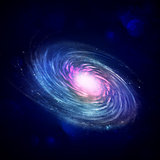 Illustration of a spiral galaxy